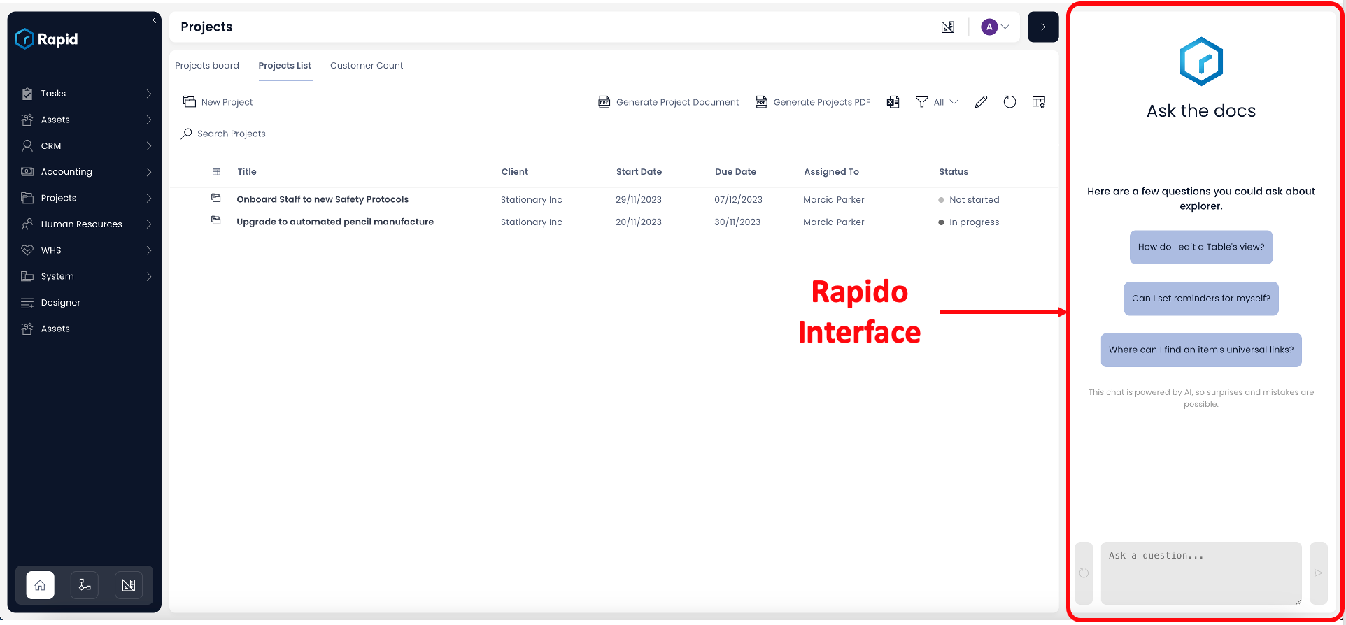 Image showing Rapido Interface